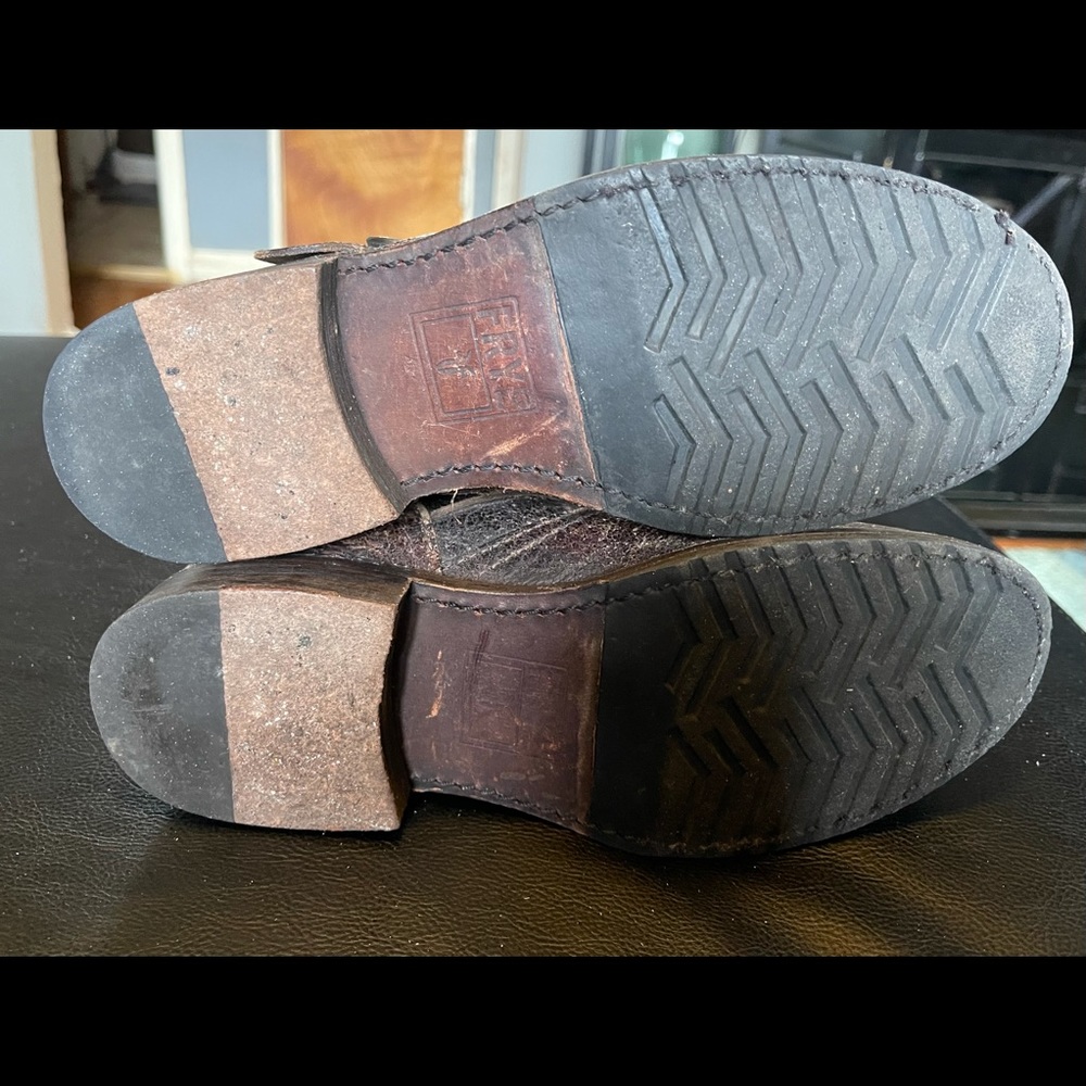 Frye Brown Leather Combat Boots - Picture 11 of 11